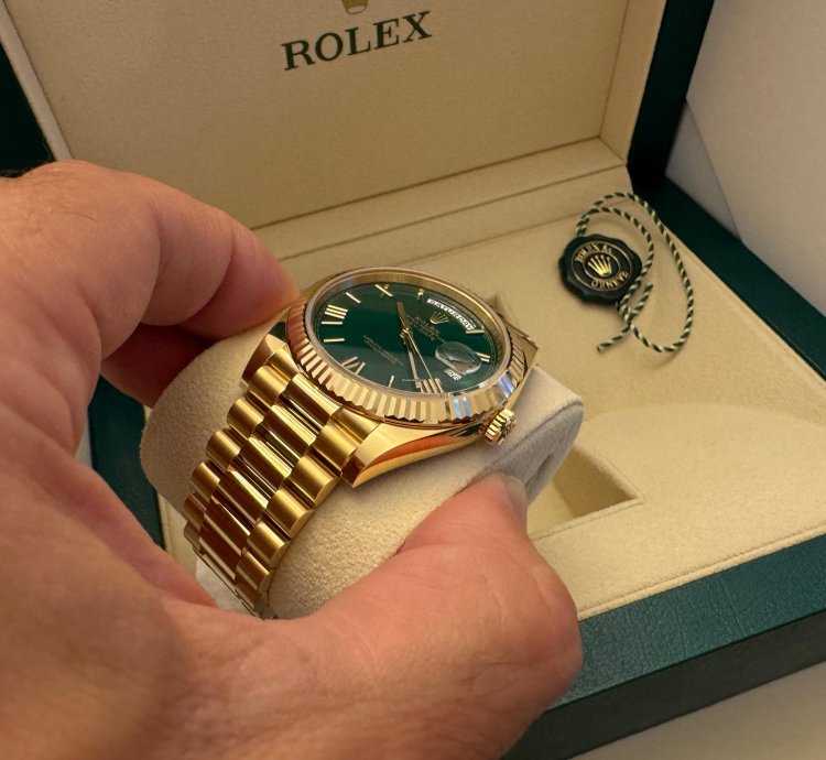 Rolex Day-date 40 Green Dial Full Set New Never Used April 2024