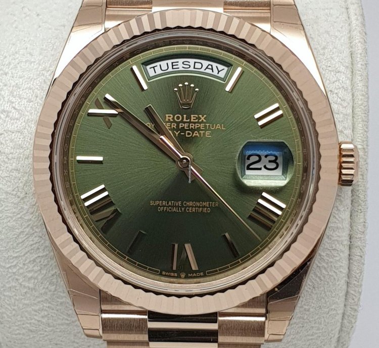 Rolex Day-date 40 Green Dial New Full Set