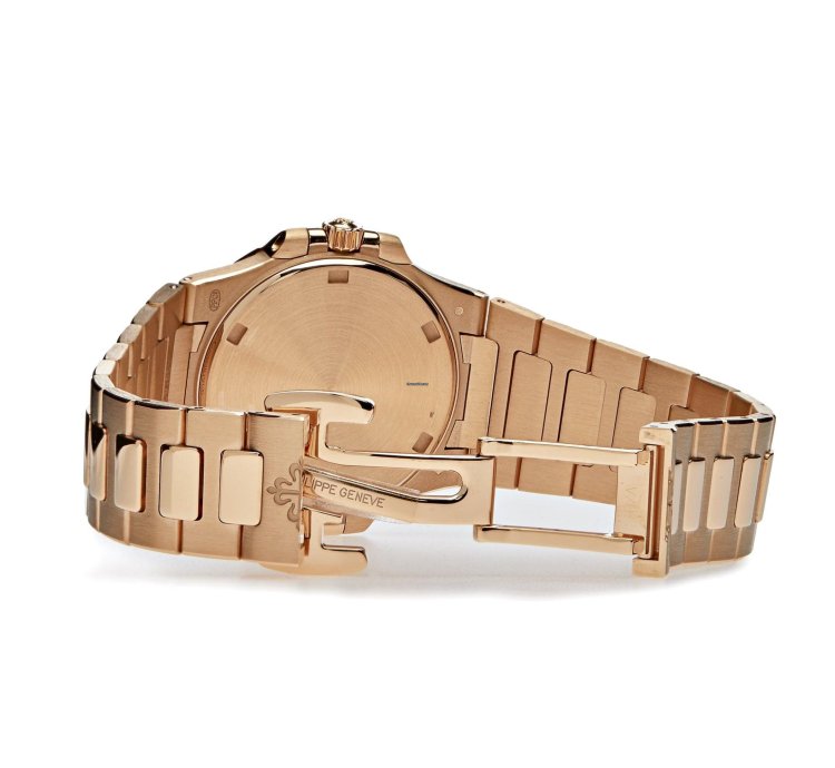 Patek Philippe Nautilus 7010 1r-012 Quartz Rose Gold Diamond Bezel