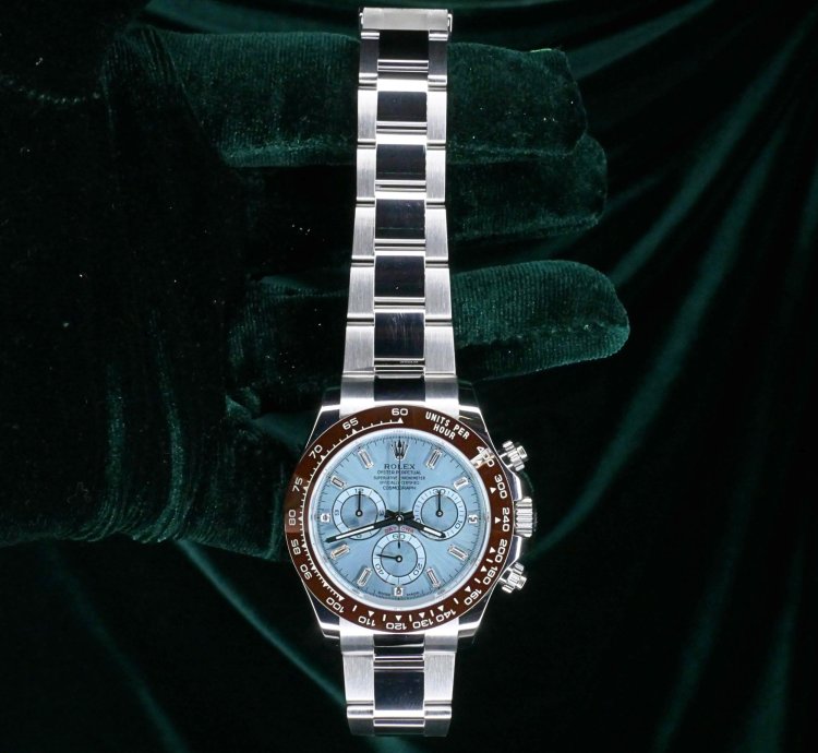 Rolex Daytona Full Set Mint Baguette Daytona Platona Ice Blue Diamond 116506