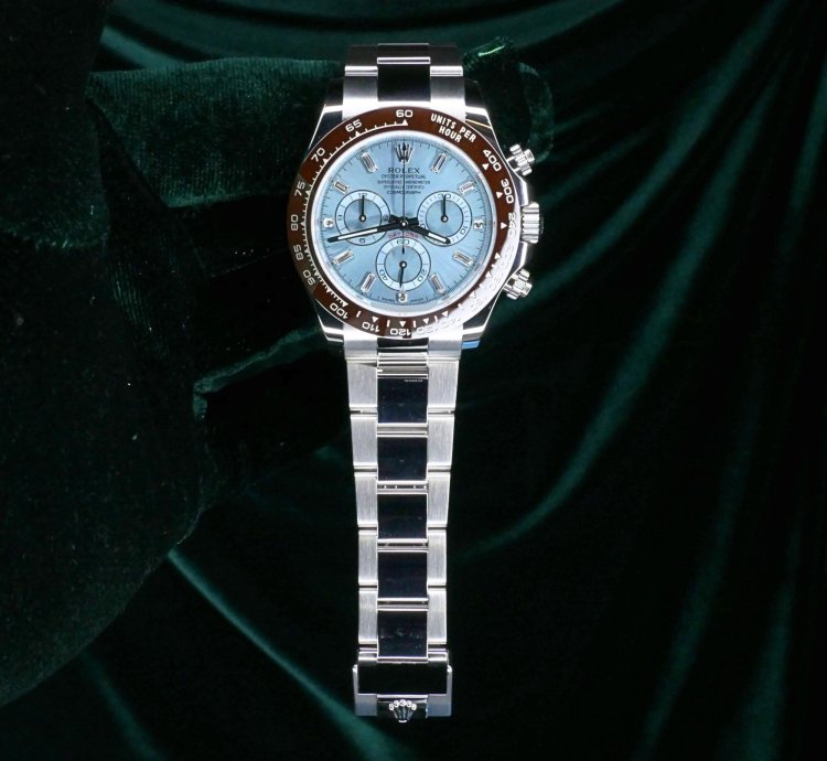 Rolex Daytona Full Set Mint Baguette Daytona Platona Ice Blue Diamond 116506