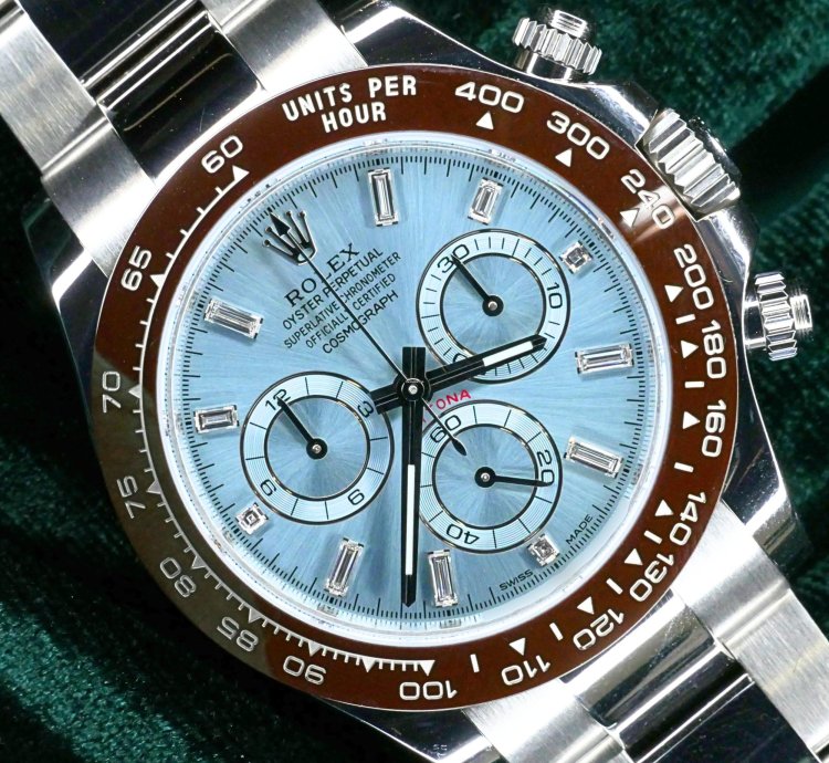 Rolex Daytona Full Set Mint Baguette Daytona Platona Ice Blue Diamond 116506