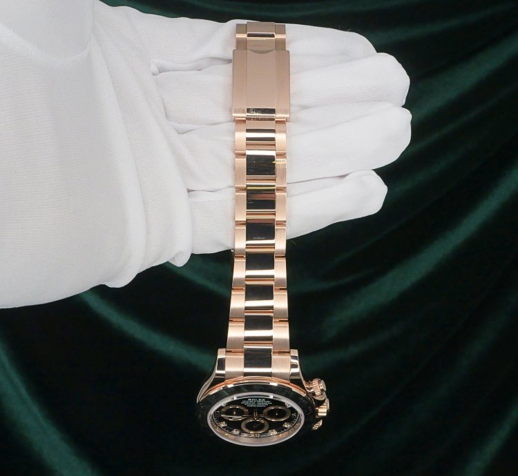 Rolex Daytona Full Set Mint Daytona 40mm Black Dial Diamond Markers Rose Gold 116505