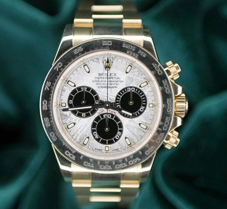 Rolex Daytona Full Set Mint Daytona Meteorite Dial Yellow Gold 116508