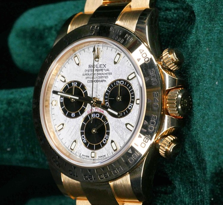 Rolex Daytona Full Set Mint Daytona Meteorite Dial Yellow Gold 116508