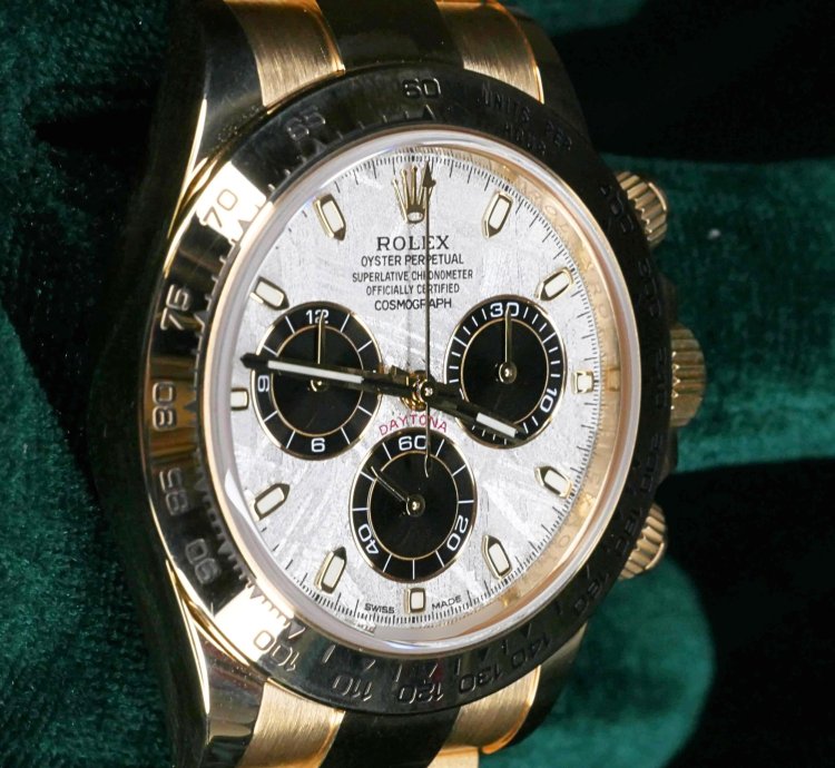Rolex Daytona Full Set Mint Daytona Meteorite Dial Yellow Gold 116508