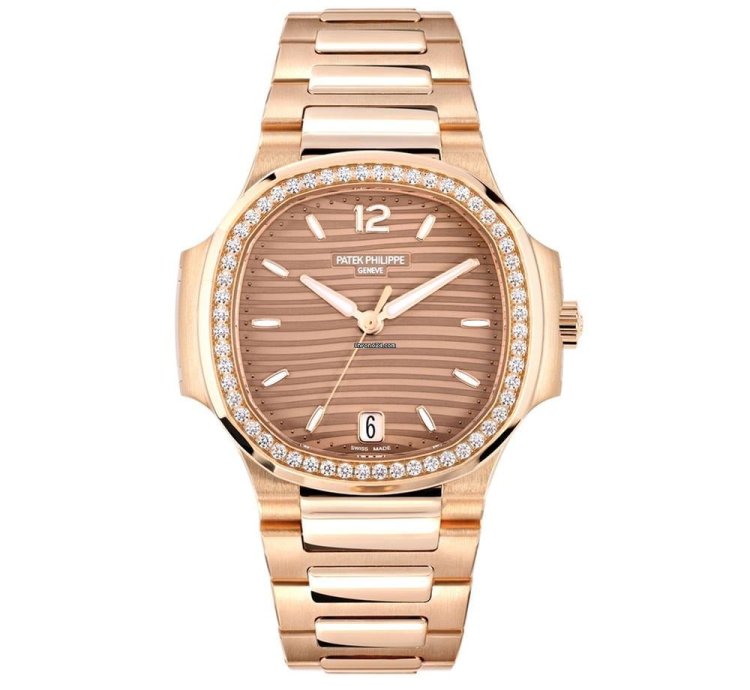 Patek Philippe Nautilus 7118 1200r-010 18k Rose Gold Golden Brown Opaline Dial 35 Mm