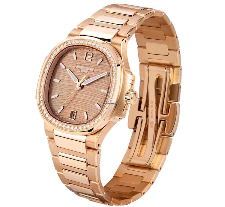 Patek Philippe Nautilus 7118 1200r-010 18k Rose Gold Golden Brown Opaline Dial 35 Mm
