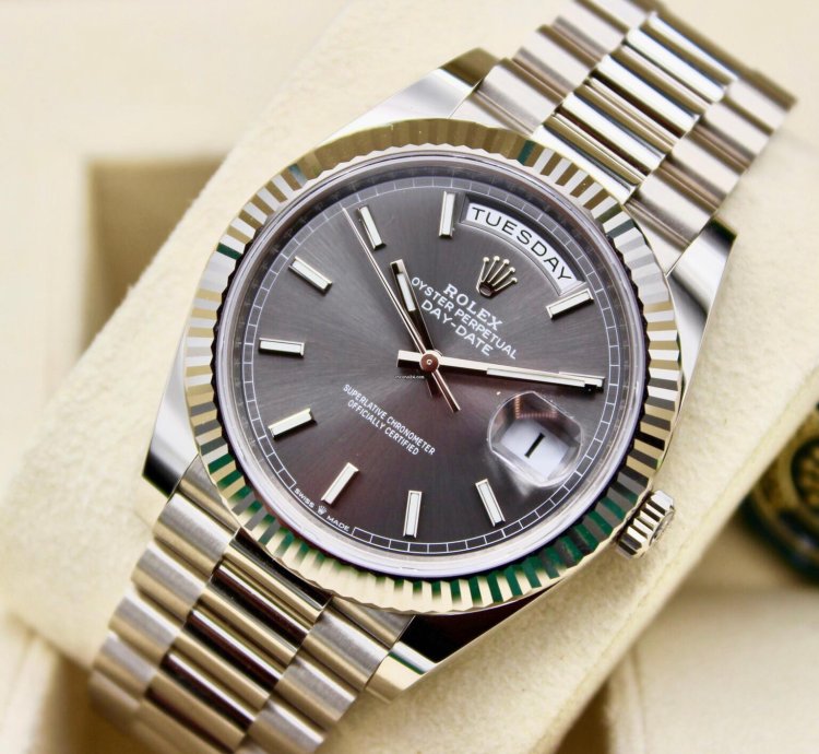 Rolex Day-date 40 Grey Dial Unworn Full Set 228239