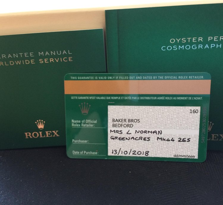 Rolex Daytona Full Set Unworn Complete With Box And Papers