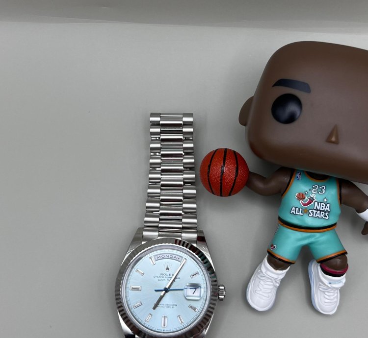 Rolex Day-date 40 Ice Blue Baguette Diamond Dial