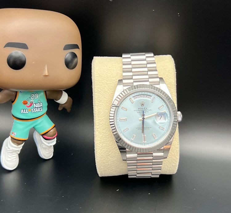 Rolex Day-date 40 Ice Blue Baguette Diamond Dial