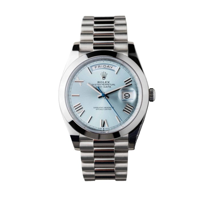Rolex Day-date 40 Ice Blue Dial 228206 Unworn Full Set
