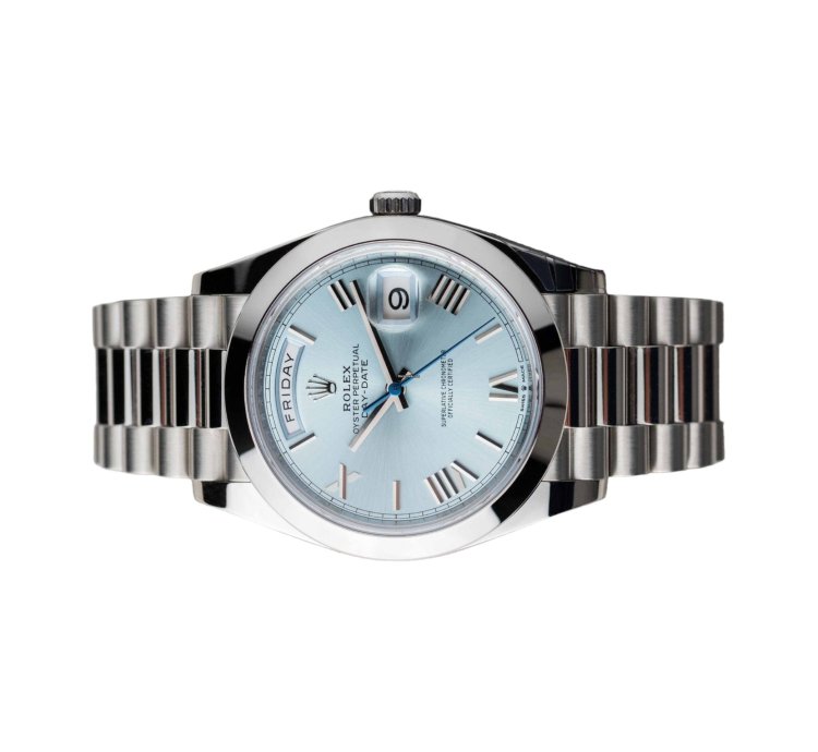Rolex Day-date 40 Ice Blue Dial 228206 Unworn Full Set