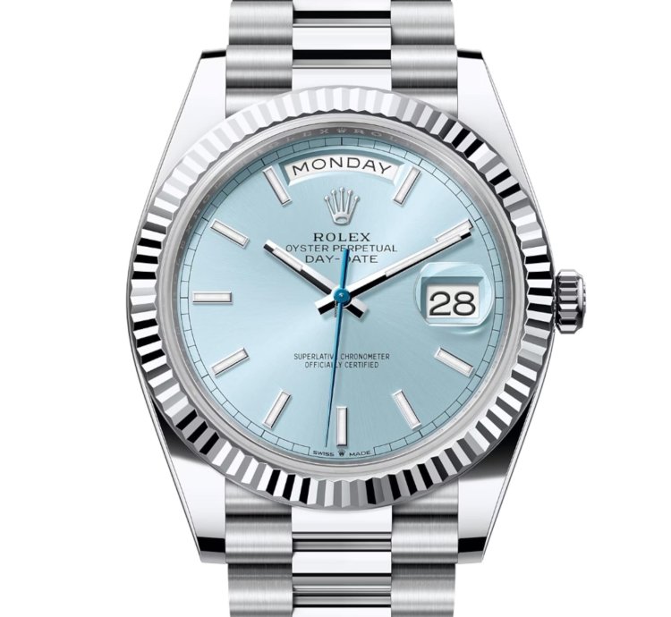 Rolex Day-date 40 Ice Blue Dial 228236 Unworn Full Set