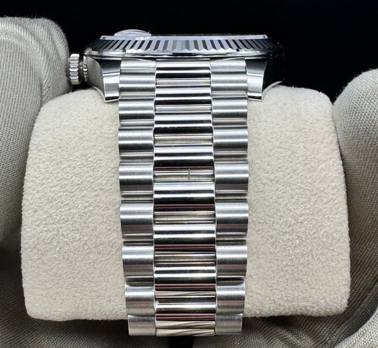 Rolex Day-date 40 Ice Blue Diamond Baguette Dial Unworn
