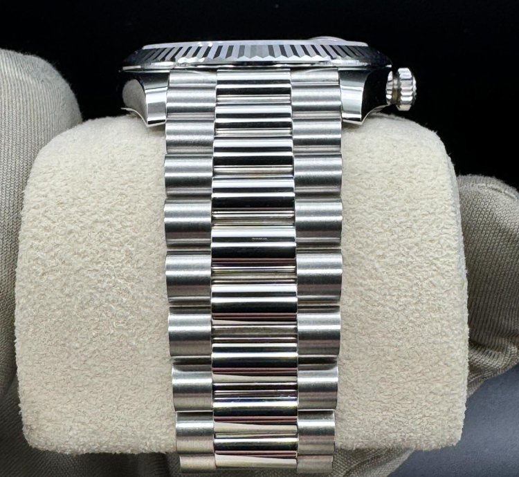 Rolex Day-date 40 Ice Blue Diamond Baguette Dial Unworn
