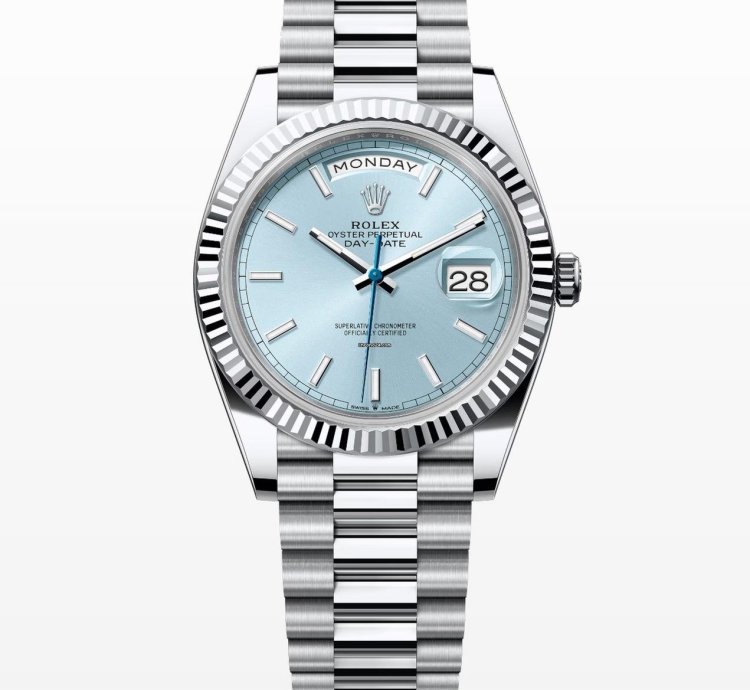 Rolex Day-date 40 Ice Blue Index Dial Unworn