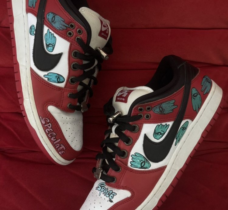 Chrome Hearts Nike Matty Boy Hand Drawn Lowtop Dunk Sneakers
