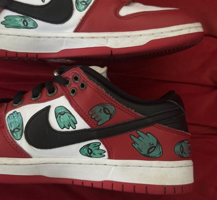 Chrome Hearts Nike Matty Boy Hand Drawn Lowtop Dunk Sneakers