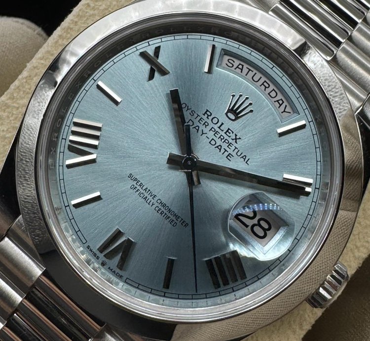 Rolex Day-date 40 Ice Blue Roman Dial