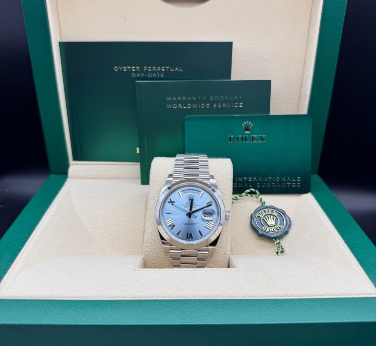 Rolex Day-date 40 Ice Blue Roman Dial