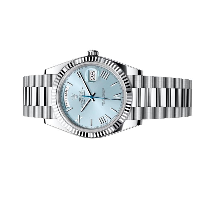 Rolex Day-date 40 Ice Blue Roman Dial 228236 Unworn Full Set