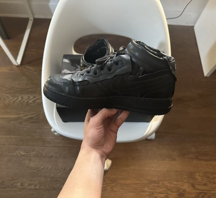 Comme Des Gar Ons Air Force 1 Mid Triple Black
