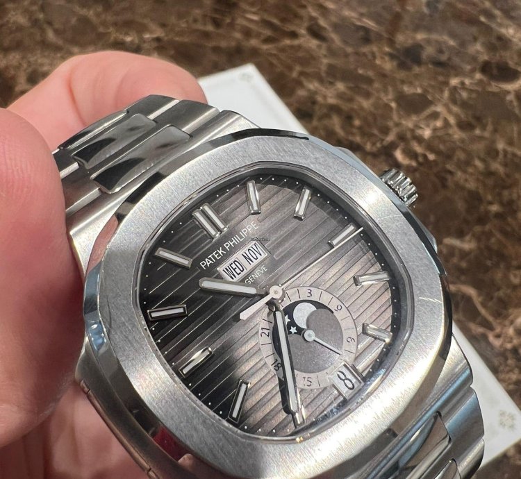 Patek Philippe Nautilus Annual Calendar Stainless Steel Men Watch