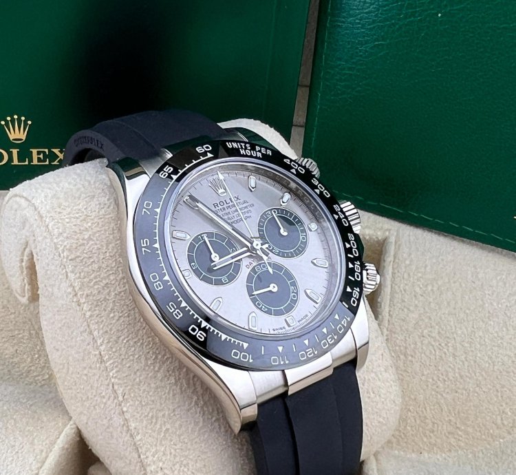Rolex Daytona Ghost White Gold Oysterflex