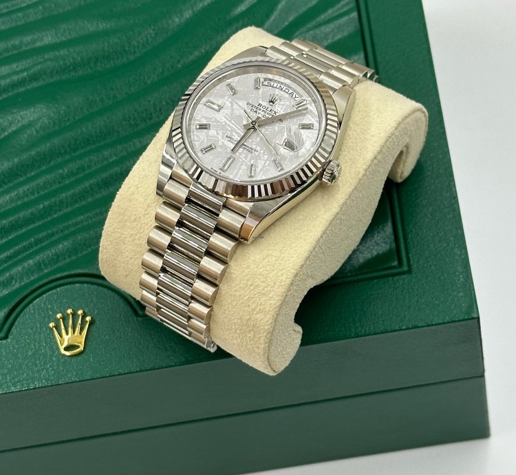 Rolex Day-date 40 Meteorite Diamond Dial White Gold President