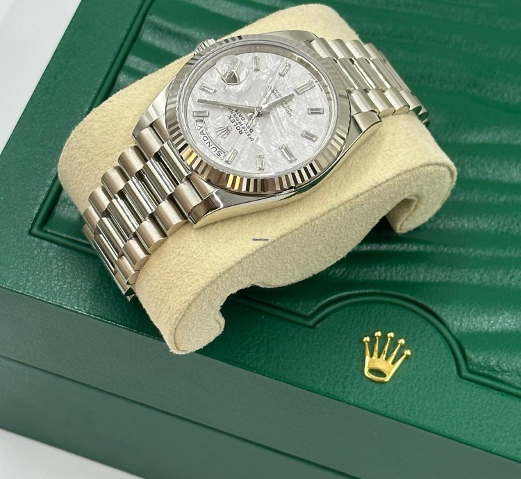 Rolex Day-date 40 Meteorite Diamond Dial White Gold President