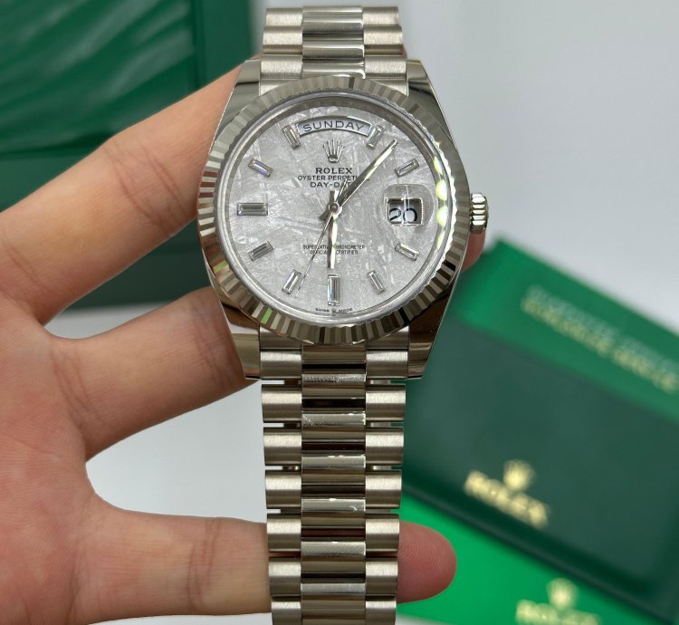 Rolex Day-date 40 Meteorite Diamond Dial White Gold President