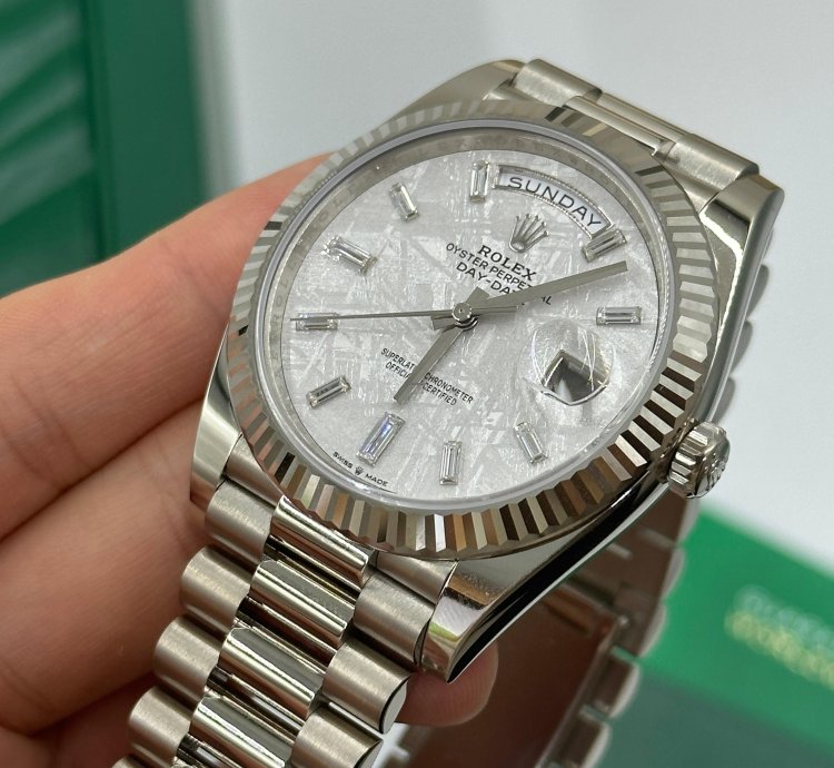 Rolex Day-date 40 Meteorite Diamond Dial White Gold President