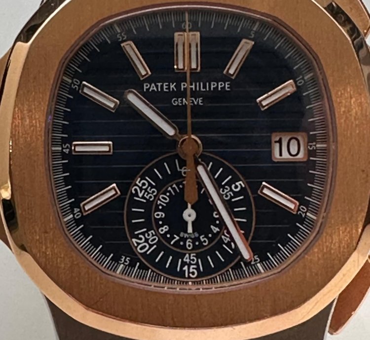 Patek Philippe Nautilus Blue Dial With 2 Tones Rose Gold And Stainless Steel