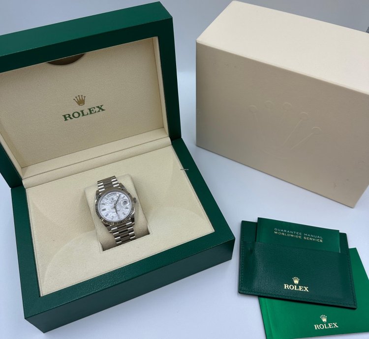 Rolex Day-date 40 Meteorite Diamond Dial White Gold President