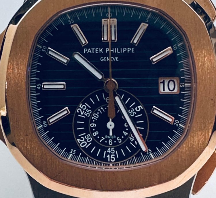 Patek Philippe Nautilus Blue Dial With 2 Tones Rose Gold And Stainless Steel