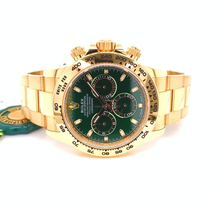 Rolex Daytona Green Dial Yellow Gold