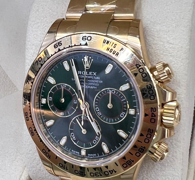 Rolex Daytona Green Dial Yellow Gold Discontinued