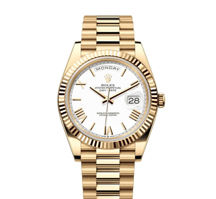 Rolex Day-date 40 Mm 228238 President Fluted White Dial Unworn Complete 2023