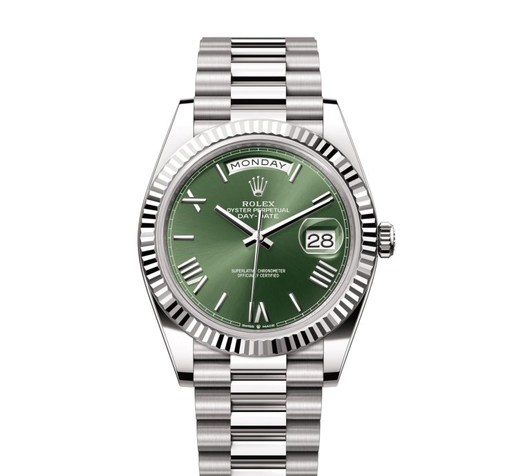 Rolex Day-date 40 Mm 228239 President Fluted Green Dial Unworn Complete 2023