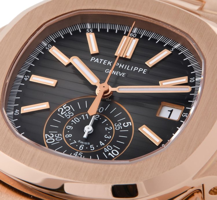 Patek Philippe Nautilus Chronograph 18k Rose Gold 5980 1r-001 - Ats-w000016