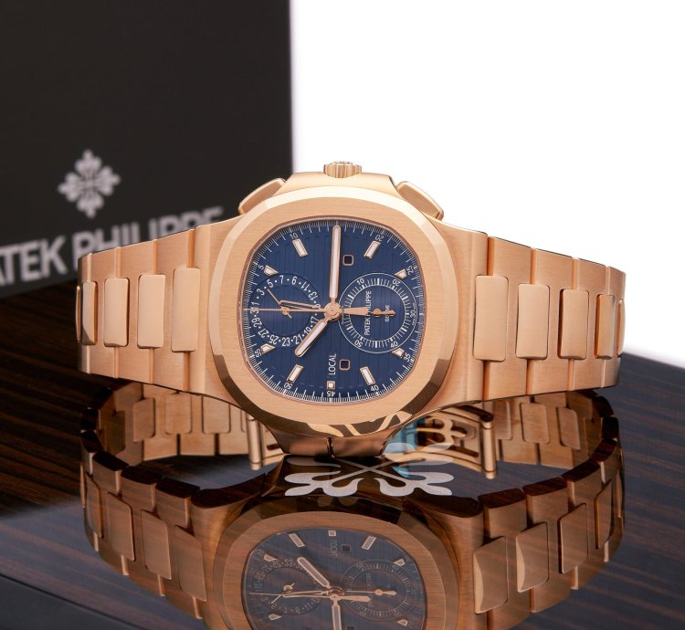 Patek Philippe Nautilus Chronograph 18k Rose Gold 5990 1r-001 - Ats-w007897