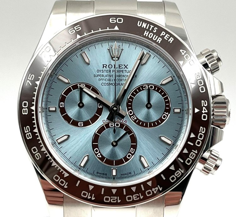 Rolex Daytona Ice Blue Dial Platinum Bracelet Open Caseback 126506 Unworn 2024