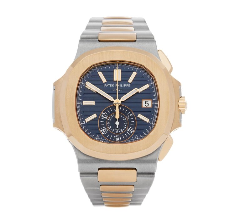 Patek Philippe Nautilus Chronograph 18k Rose Gold Stainless Steel 5980 1ar-001 - Ats-w007797