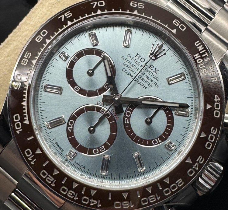 Rolex Daytona Ice Blue Diamond Baguette Dial Unworn