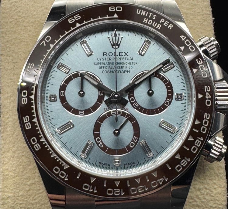 Rolex Daytona Ice Blue Diamond Baguette Dial Unworn