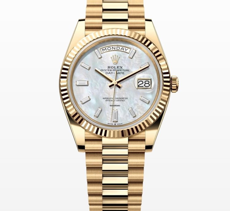 Rolex Day-date 40 Mother Of Pear Diamond Dial Unworn