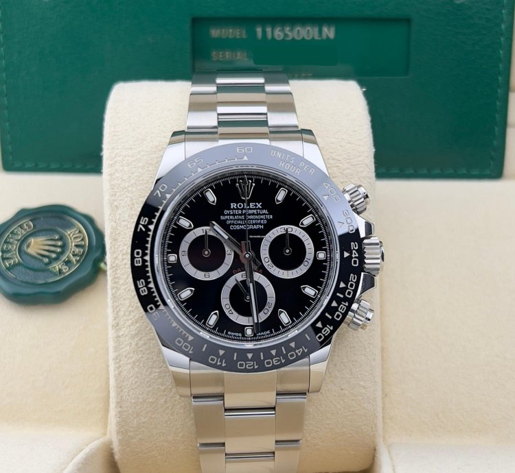 Rolex Daytona In Stock Unworn 2023 Daytona Black Dial 116500ln Oyster Bracelet