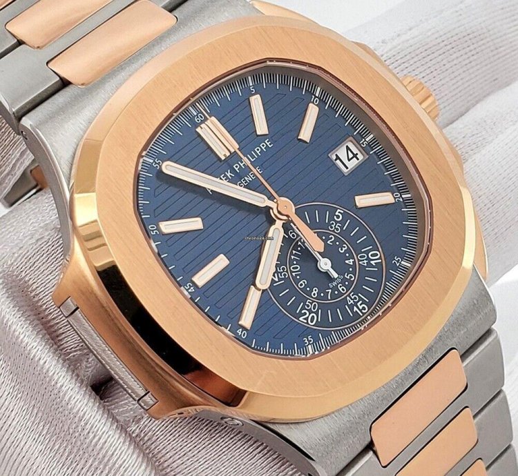 Patek Philippe Nautilus Chronograph 5980 1ar-001 Blue 2-tone 40 5mm Box Papers